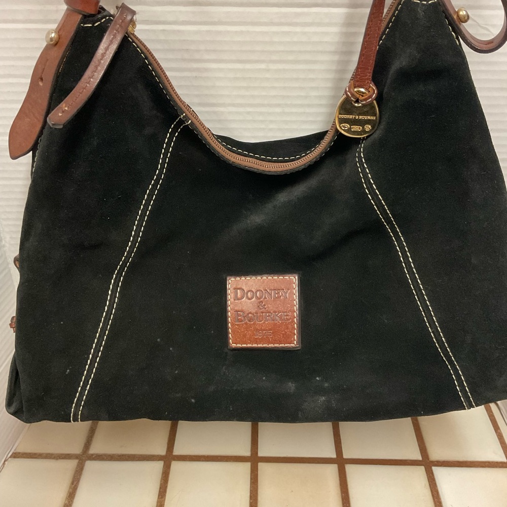 Dooney & Bourke Black and Brown Shoulder Bag - Picture 2 of 15